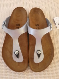 birkenstock gizeh graceful silver