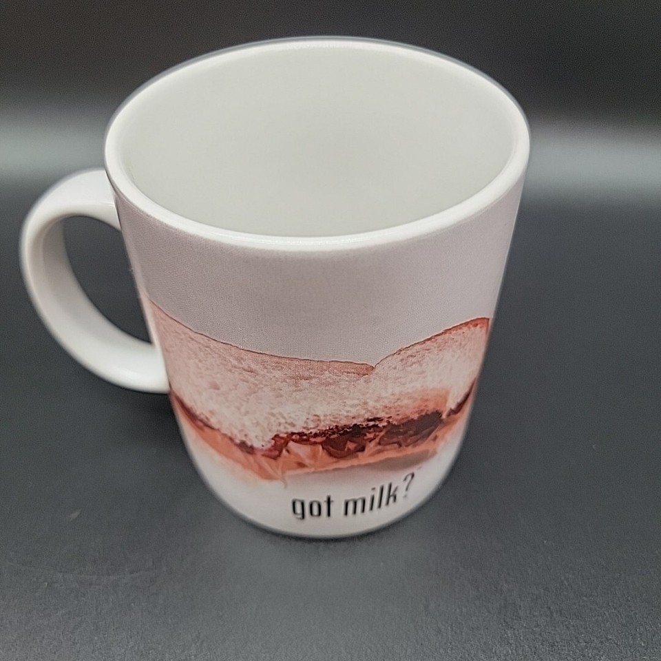 Vintage 1990's Coffee Cup Mug Got Milk? Ad Campaign Peanut Butter