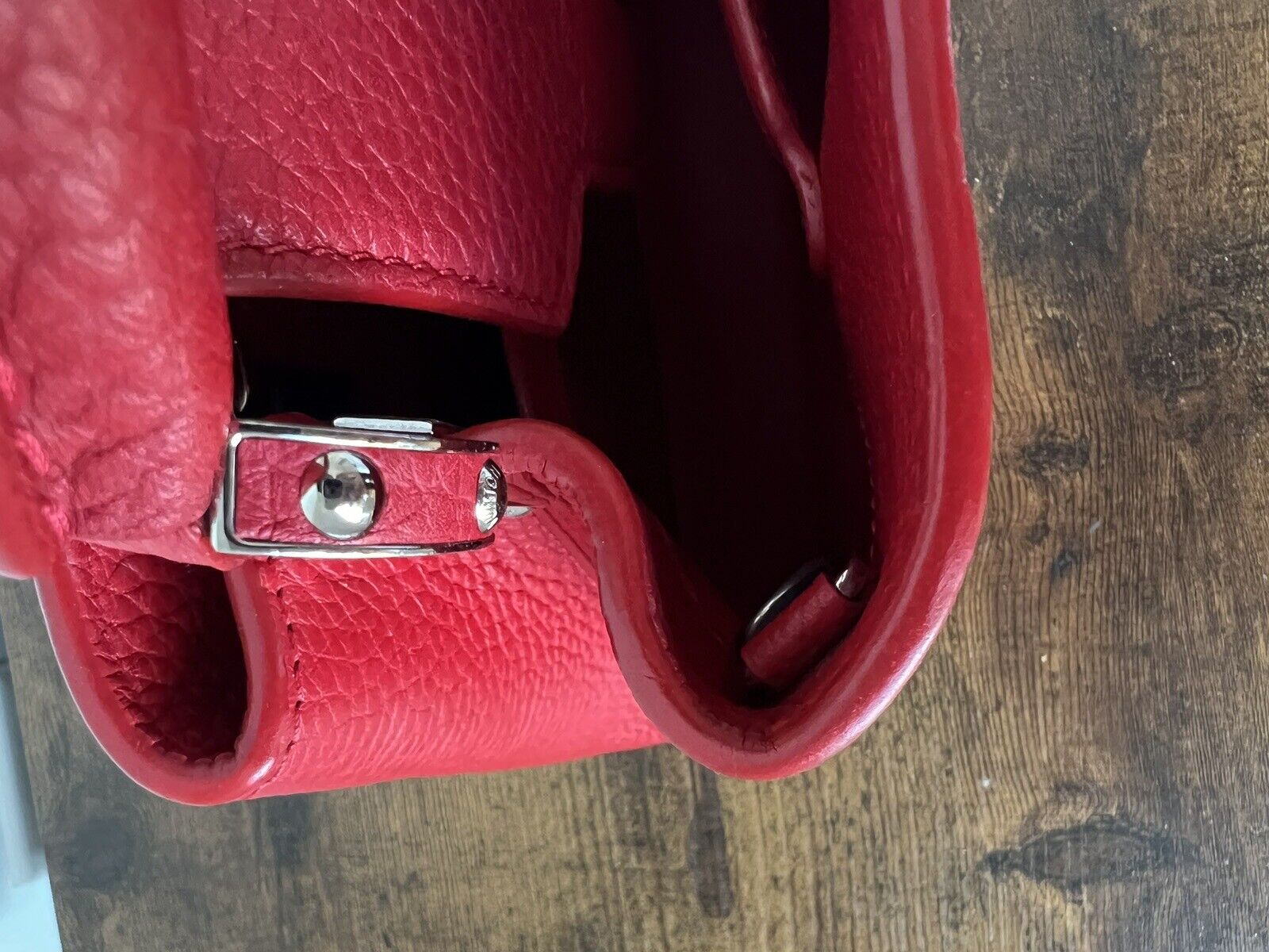 Louis Vuitton LV Capucines BB Hand Bag Red Silver… - image 17