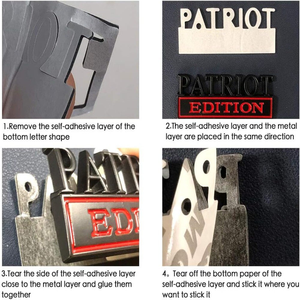 2pcs Metal Car Bumper Sticker Replacement Fit for Car Truck SUV