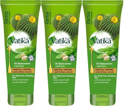 Vatika Naturals Hair Fall Control Oil Replacement With Cactus, Garlic  3 X 200ml