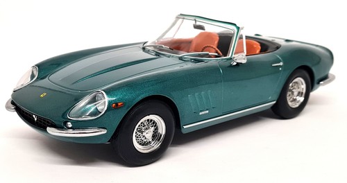 KK 1/18 Ferrari 275 GTB/4 NART Spyder Metallic Green Diecast Model Car - Picture 8 of 9