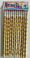 Vintage New Pencils Lot of 12 Happy  Face Chr...