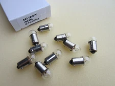 10 LUCAS 643 BULB INDICATOR INSTRUMENT 12V 3W BA9S TRIUMPH BSA NORTON