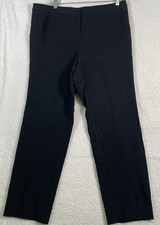 St. JOHN Caviar Women's Jennifer Straight Leg Black Dress Pants, Size 12