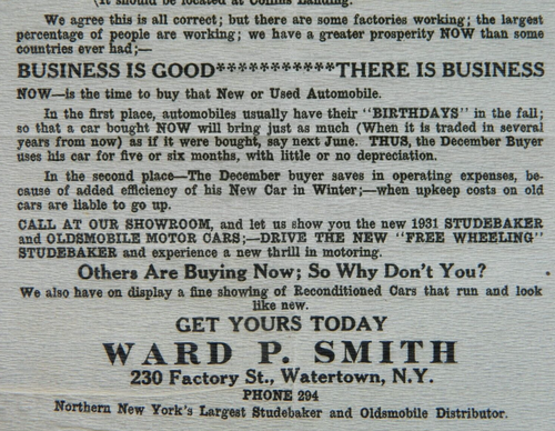 Super Rare 1931 Studebaker & Oldsmobile Crying Towel Dealer Advertising Promo - Picture 5 of 7