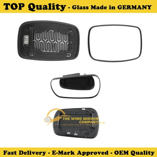 Fits Ford FIESTA 2001->2008 LHS, Wing Mirror Glass Convex &Base