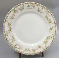 Theodore Haviland Salad Plate(s) - Geometric Border/Pink Roses Schleiger 152