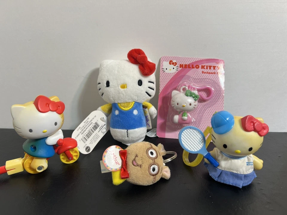 Lot 20+ Assorted Plush Keychains Backpack Hangers. Hello Kitty Furby Disney - Image 4 of 4