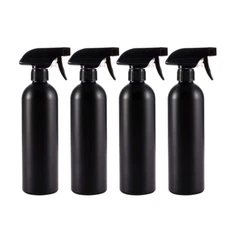 Cindy'S Tape Plastic Spray Bottles Black for Cleaning Solutions 16 Oz (Pack of 4