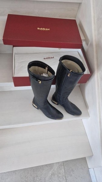 Baldinini Stiefel Damen schwarz Leder 38 #5GEA