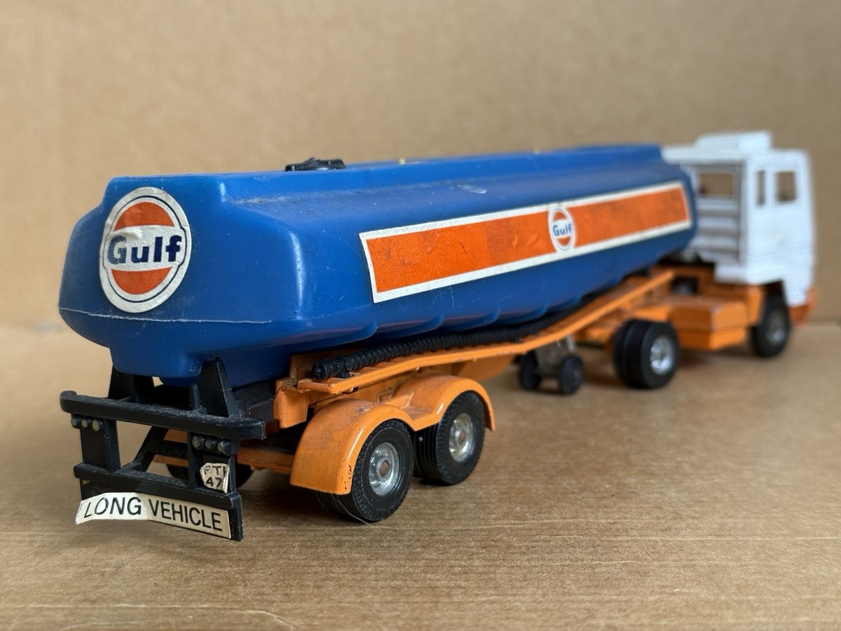Corgi N°1160 1/43 : Camion Citerne Ford GULF, Bleu Blanc Orange, Peu Sorti !