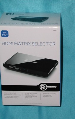 Radio Shack HDMI Matrix Selector 3-In/2-Out 1500474 - Factory New    Great Find!