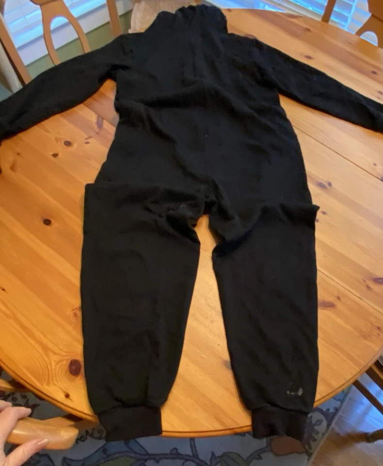 Disfraz de traje esqueleto con cremallera de una pieza pequeño con capucha para mujer Foto 4 de 4