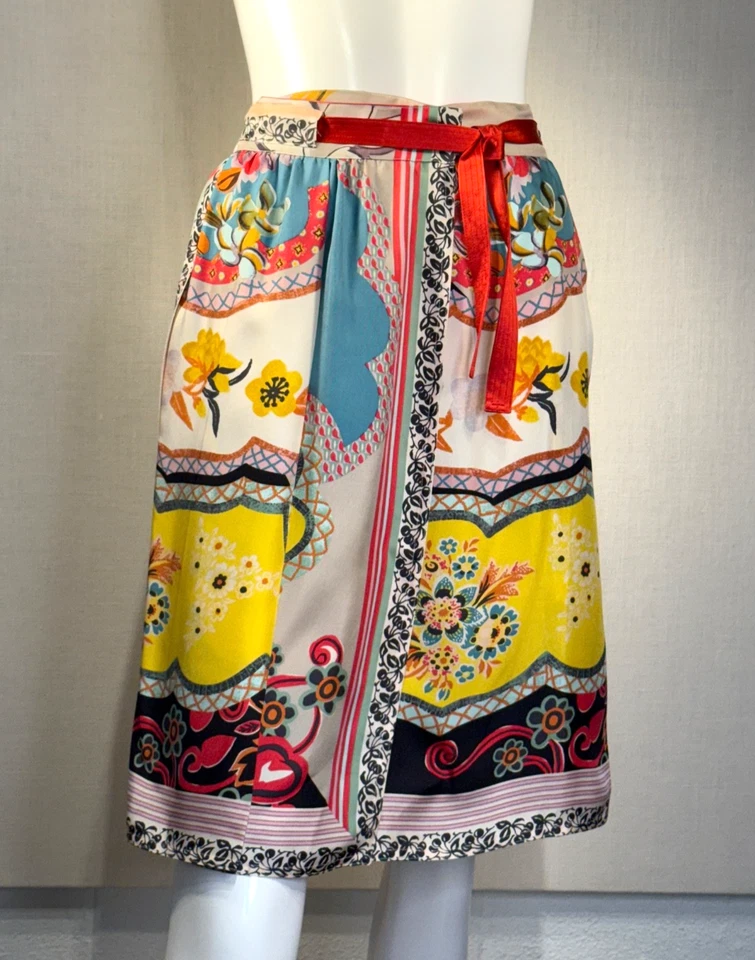 Falda envolvente con estampado de bufanda con paneles ETRO Milano TALLA IT44 US10, Bergdorf Goodman Nueva Foto 3 de 4