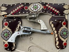 WOW BLING holster w/Nichols Stallion.45' Mark 1 cap gun toy pistol working great