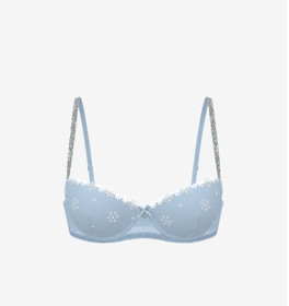 Victoria's Secret  Lightly Lined Balconette Icy Blue Bra and Panty Set  38C