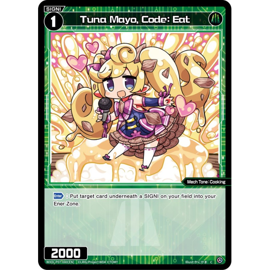 Wixoss TCG Karte WXDi-P07-080[EN] C Tuna Mayo, Code: Eat P07 Welcome Back Diva ~L