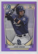 2014 Bowman Chrome Prospects Purple Refractor 84/150 Jose Urena #BCP45 s3g