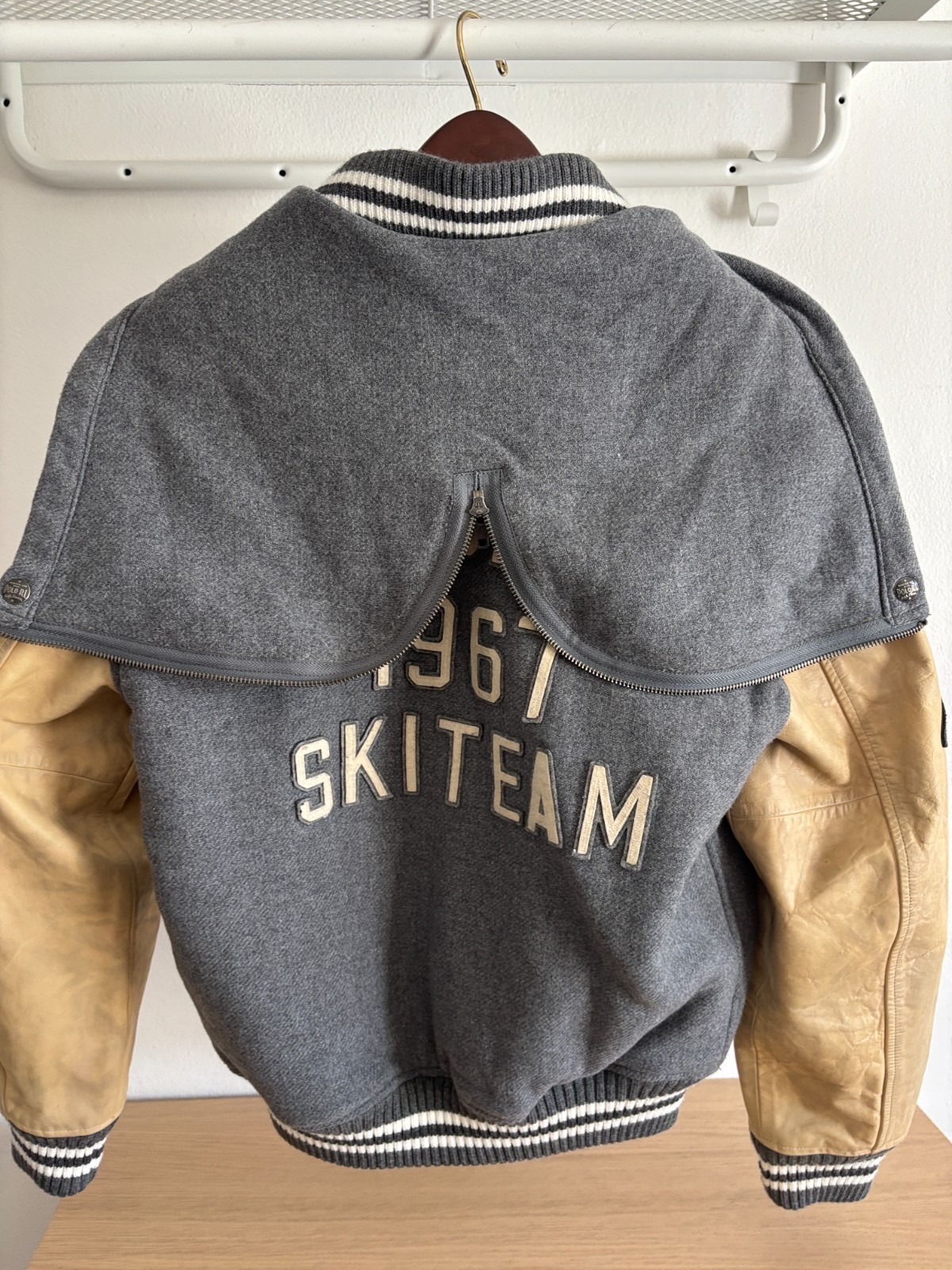 Polo Ralph Lauren Bear 1967 Ski Team Cross Country Letterman Varsity Jacket S image 5