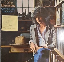Colin Blunstone Never Even Thought Vinyl Record LP VG+/G+ EPC82835 1978
