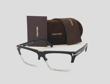 Tom Ford FT5912-B 001 Black Crystal / Clear Blue Block 57mm Eyeglasses TF5912