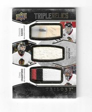 2017-18 Trilogy Hasek/Belfour/Crawford Triple Relic #'ed 20/25 - Blackhawks