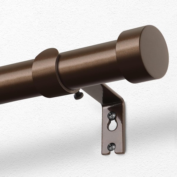 Gardinenstange Bronze Ausziehbar 80-304 Cm Ø 25Mm Vorhangstange Deko-image