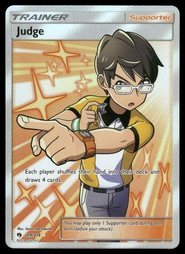Judge 209/214 Ultra Rare Lost Thunder Pokemon Holo Near Mint
