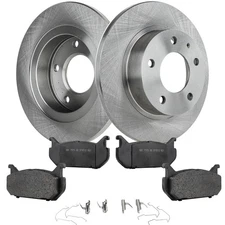 Brake Rotor Brake Pad Kit For 1993-1997 Ford Probe Rear Solid 2-Wheel Set FWD