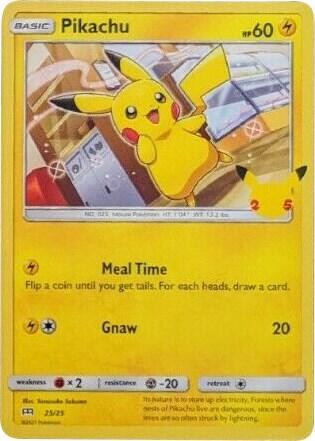 Pikachu 025/025 McDonald's 25th Anniversary Promos Pokémon TCG