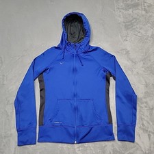Nike Jacket Mens Small Blue Therma-Fit Full Zip Hoodie 621952-466 Training Gym