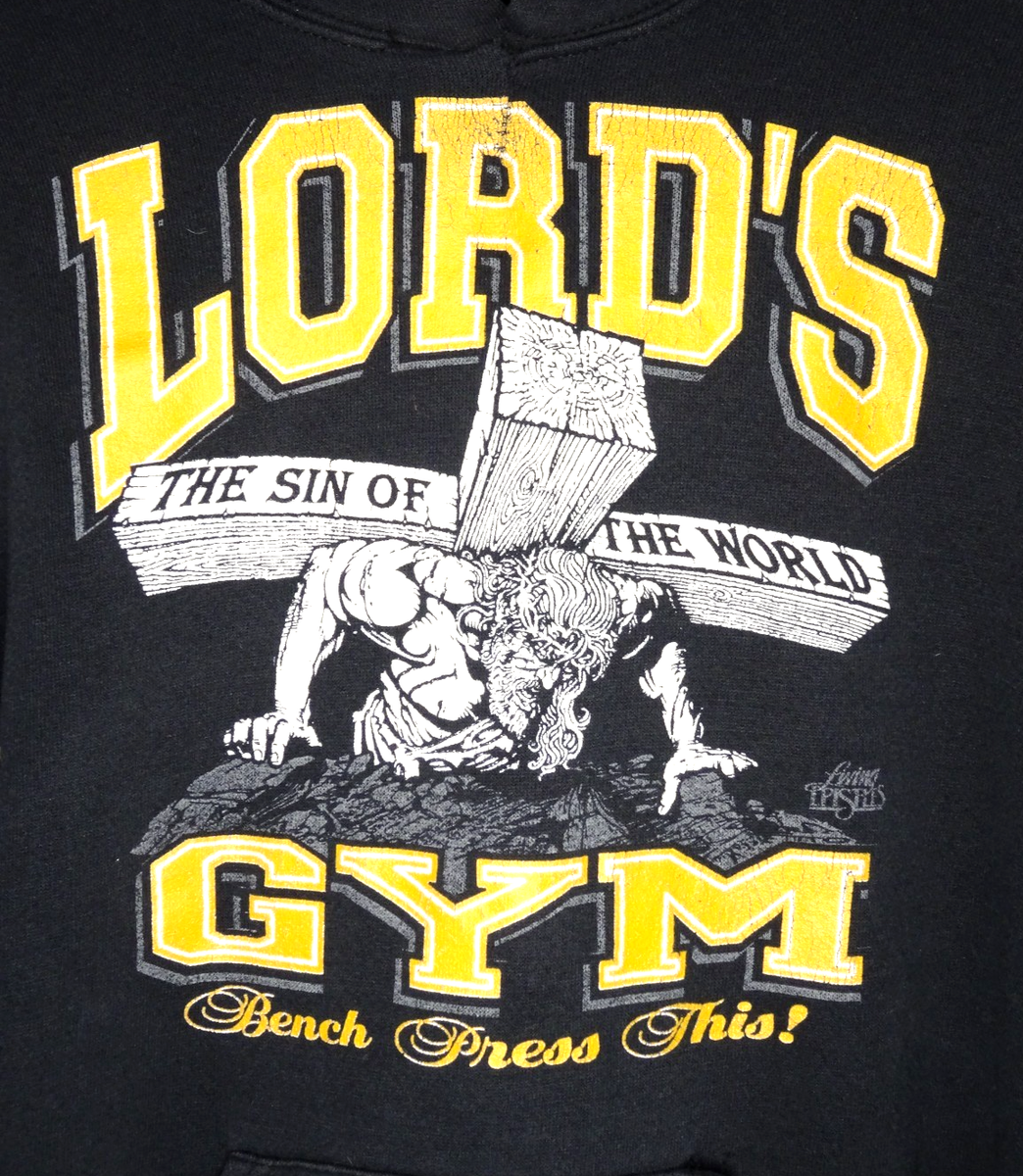 Vintage Living Epistle Lords Gym Sweatshirt Hoodie Medium 90s