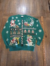 Vintage 90's Nut Cracker All-over Print Sweatshirt Santa Clause SizeM