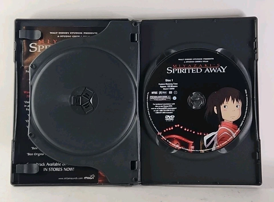 Spirited Away (DVD, 2003, 2-Disc Set) w/ inserts Studio Ghibli USA w1 3689 - Image 4 of 4
