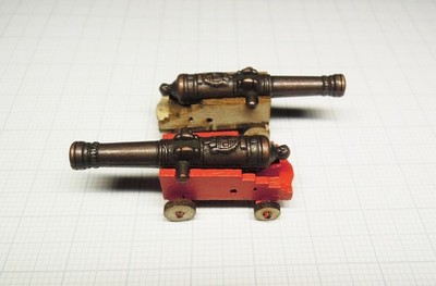 Heller Soleil Royal 1:100 - Sets Metallgeschütz + Geschützwagen +...