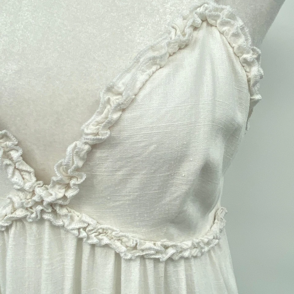 GB платье женщин большой белый оборки ярусный Кокетливая кокетка Angelcore богемное - Изображение 3 из 4