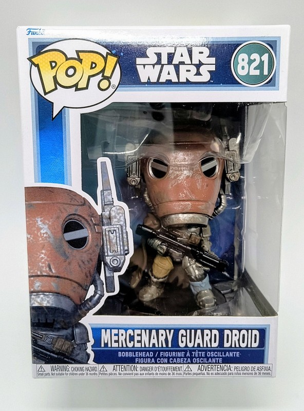 Funko Pop Star Wars Mandelorian & Grogu #821 Mercenary Guard Droid Bobblehead
