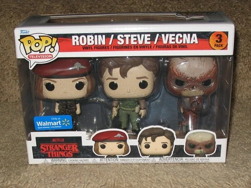 STRANGER THINGS: ROBIN STEVE VECNA, 3 PACK, FUNKO POP