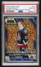 2023-24 O-Pee-Chee Platinum Preview Blue Traxx Logan Cooley PSA 10 GEM MT 10el