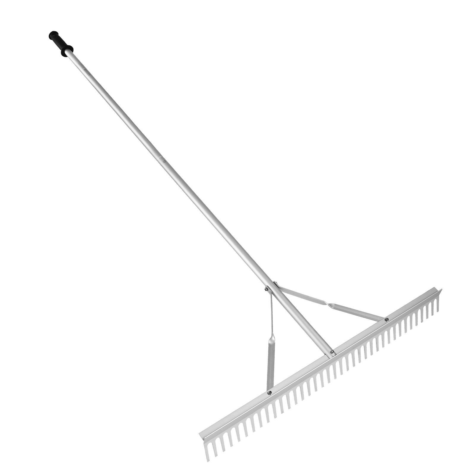 Optimized 36in Aluminum Landscape Rake with 75in Handle for Soil Management