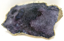 Vintage Anthropologie Purple Agate Geode Slic...