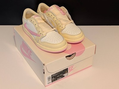 Jordan 1 Retro Low OG SP Travis Scott Shy Pink (PS) - Size 2Y (In Hand)