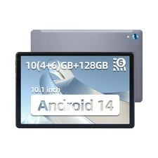 10.1 inch Android 14 Tablet 10GB 128GB IPS LCD Touchscreen Octa-core Wi-Fi 6