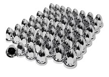 60 Pack 33mm By 2-12 Push-on Abs Plastic Chrome Lug Nut Covers For Semi Trucks
