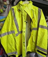 Neese FR Class 3 HiVis Yellow 227AJ Dura I Rain Jacket Large Excellent Condition