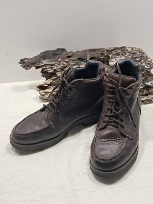 ROCKPORT Brown Leather  Boots MENS 8.5 HydroShield WATERPROOF M3389