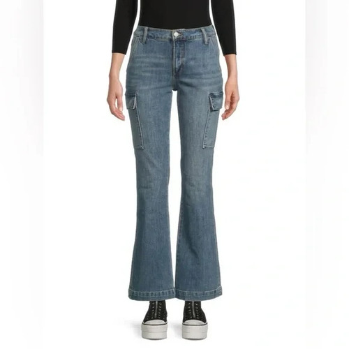 Neu JOE'S JEANS CARGO Mid-Rise Bootcut Flare in Wilma Medium Wash Größe 27 (31"L)
