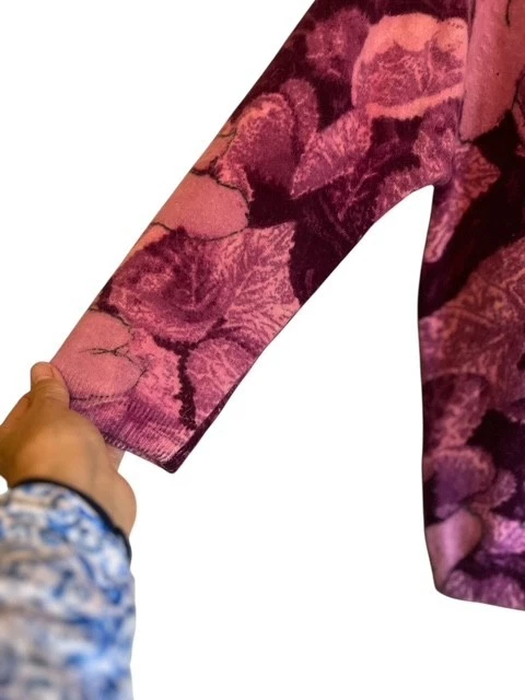 Дамы Sz S французский Angora кролика и ягненка шерсти фиолетовый розовый кардиган винтажный - Изображение 4 из 4