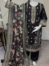 Pakistani Branded Cotton Party Wear Dress /cotton Embroidered 3pc Suit